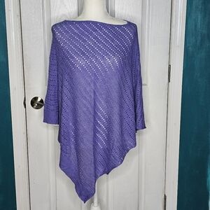 J Jill Sweater Cape Poncho Thistle